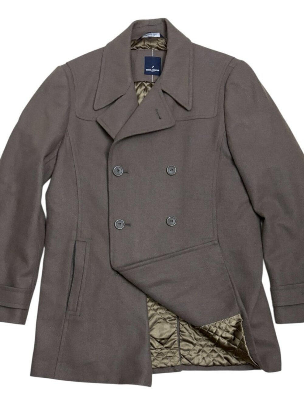 DANIEL HECHTER Designer Insulated Business Casual Pea Coat Mens Small